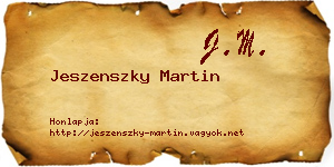 Jeszenszky Martin névjegykártya